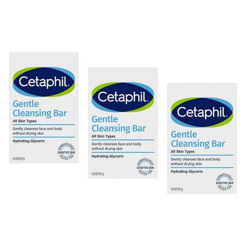 Cetaphil Gentle Cleansing Bar 127g Pack of 3