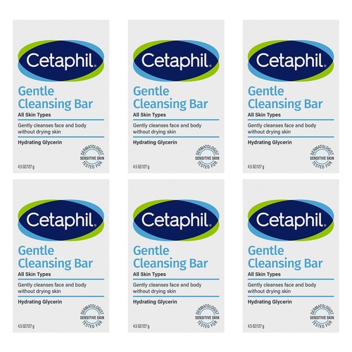 Cetaphil Gentle Cleansing Bar 127g Pack of 6