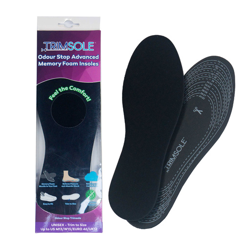 Trimsole Odour Stop Memory Foam Insoles Unisex 1 Pair