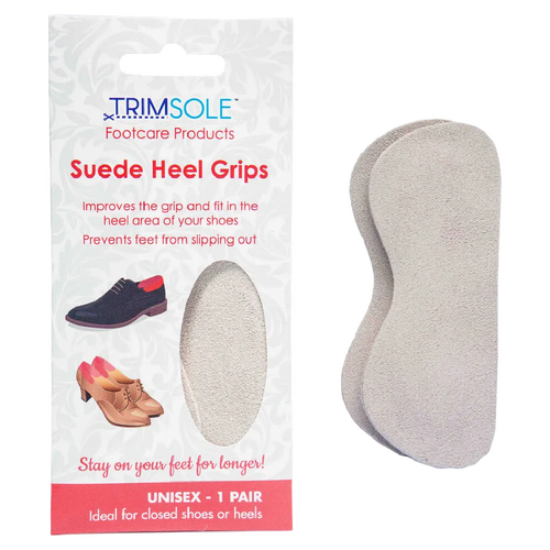 Trimsole Suede Heel Grips Cushioned Non Slip Shoe Inserts Unisex