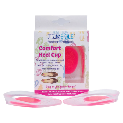 Trimsole Gel Comfort Heel Cup Womens Cushion Inserts Shock Absorbing