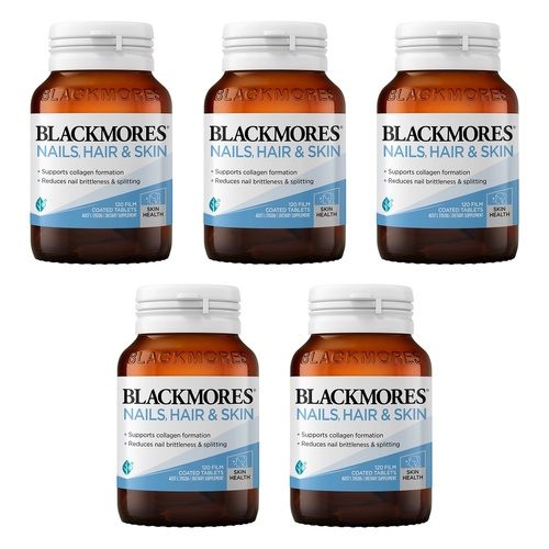 Blackmores Nails, Hair & Skin 120 Tablets Pack of 5
