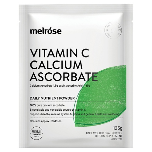 Melrose Health Vitamin C Calcium Ascorbate Powder 125g x 8