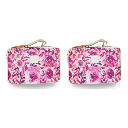 Tender Love + Carry Magenta Watercolour Hanging Wash Bag 28 x 19 x 10 cm Pack of 2