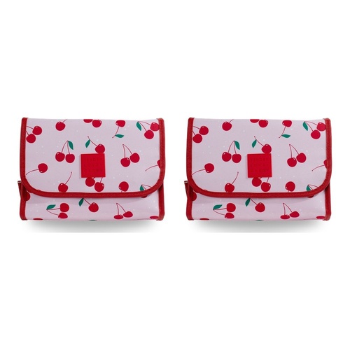 Tender Love + Carry Pink Cherry Bomb Roll-Up Toiletry Bag 26 x 20 x 10 cm Pack of 2