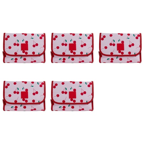 Tender Love + Carry Pink Cherry Bomb Roll-Up Toiletry Bag 26 x 20 x 10 cm Pack of 5