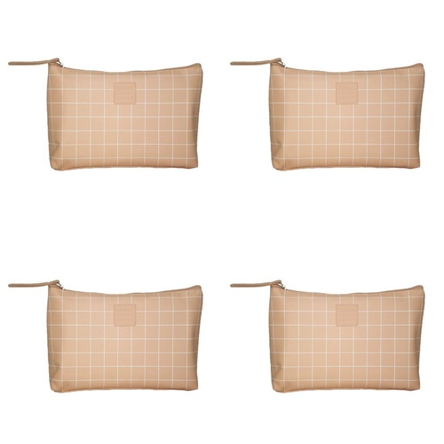 Tender Love + Carry Pink Grid Holdall Wash Bag 26 x 20 x 10 cm Pack of 4