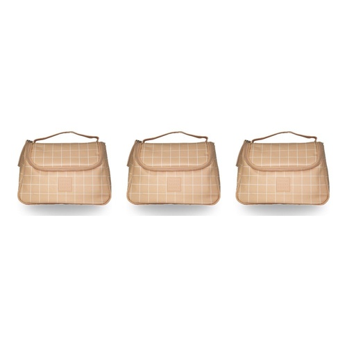 Tender Love + Carry Pink Grid Weekender Wash Bag 26 x 18 x 10 cm Pack of 3