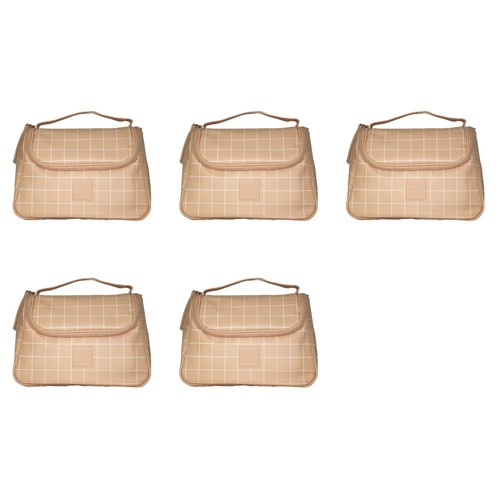 Tender Love + Carry Pink Grid Weekender Wash Bag 26 x 18 x 10 cm Pack of 5
