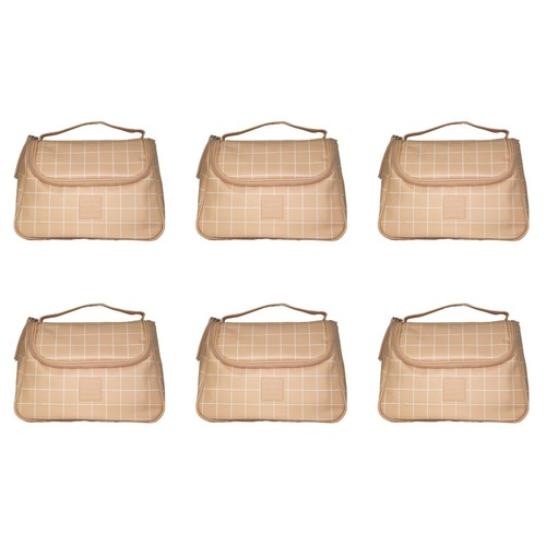 Tender Love + Carry Pink Grid Weekender Wash Bag 26 x 18 x 10 cm Pack of 6
