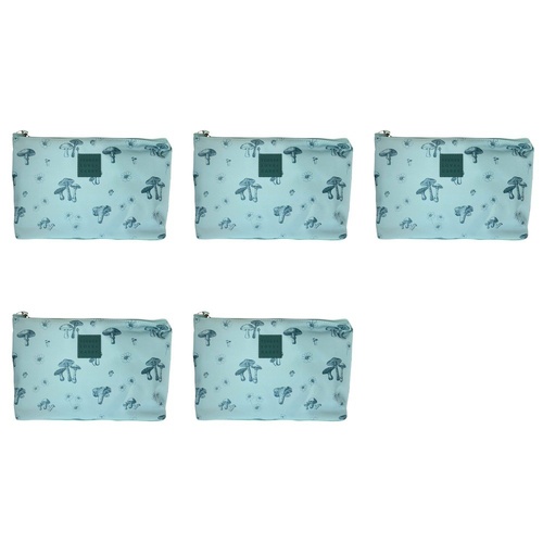 Tender Love + Carry Teal Mushroom Daisy Holdall Wash Bag 28 x 19 x 10 cm Pack of 5
