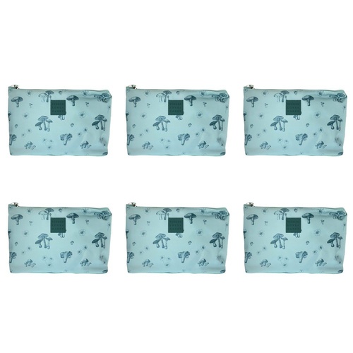Tender Love + Carry Teal Mushroom Daisy Holdall Wash Bag 28 x 19 x 10 cm Pack of 6