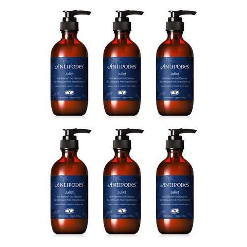 Antipodes Juliet Anti-Blemish Gel Cleanser 200mL Pack of 6