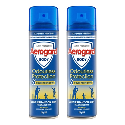 Aerogard Odourless Insect Repellent Aerosol Spray 150g Pack of 2