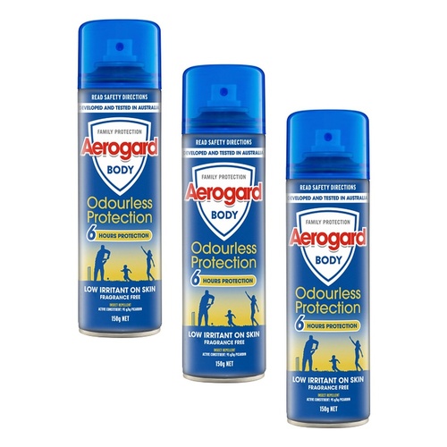 Aerogard Odourless Insect Repellent Aerosol Spray 150g Pack of 3