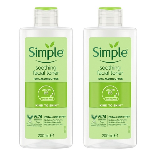 Simple Kind To Skin Soothing Facial Toner 200mL Pack of 2