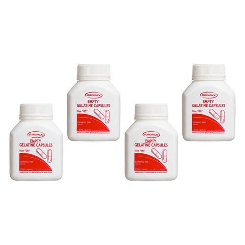 SurgiPack Empty Gel Capsules 6034 Pack of 4