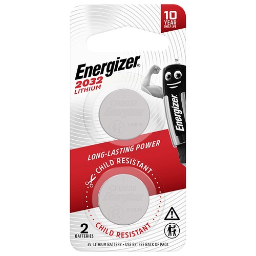 Energizer 2032 Lithium Coin Batteries 2 Pack