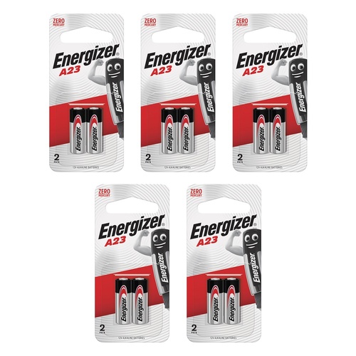 Energizer A23 12V Alkaline Batteries 2 Pack Bundle of 5