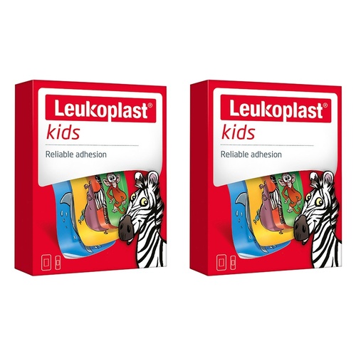Leuko Leukoplast Kids First Aid Dressings Animal Motifs 12 Pack Bundle of 2