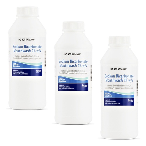 Sodibic Mouthwash 1% 500mL Pack of 3