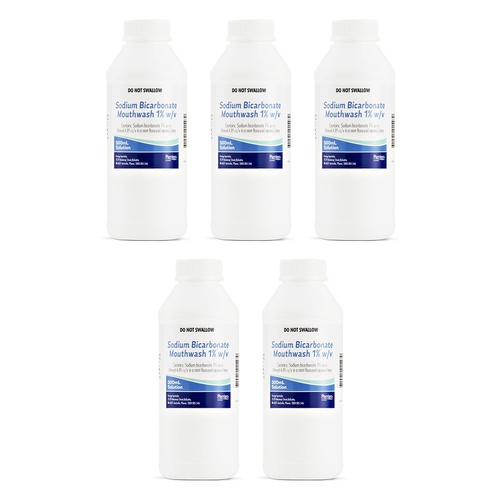 Sodibic Mouthwash 1% 500mL Pack of 5
