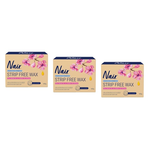 Nair Sensitive Strip Free Wax 400g Pack of 3