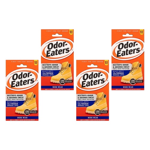 Odor-Eaters Work Wear Insoles Pack of 4