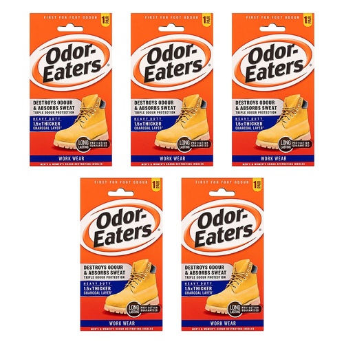 Odor-Eaters Work Wear Insoles Pack of 5