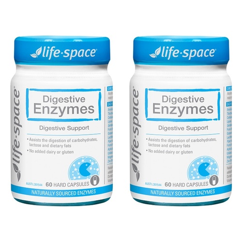 Life-Space Digestive Enzymes 60 Capsules Pack of 2