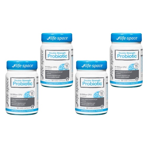 Life-Space Double Strength Probiotic 30 Capsules Pack of 4