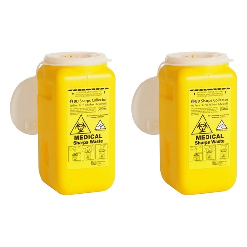 Sharps Waste Container 1.4L Pack of 2