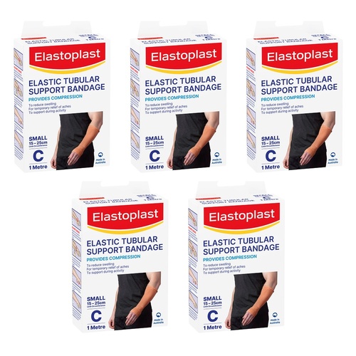 Elastoplast Elastic Tubular Support Bandage Small C 1 Metre Pack of 5