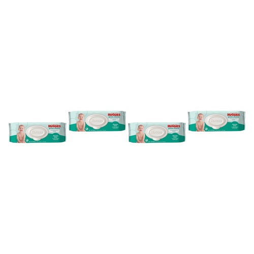 Huggies Gentle Cleanse Fragrance Free Baby Wipes, 3-in-1 Clean, 80 Pack of 4