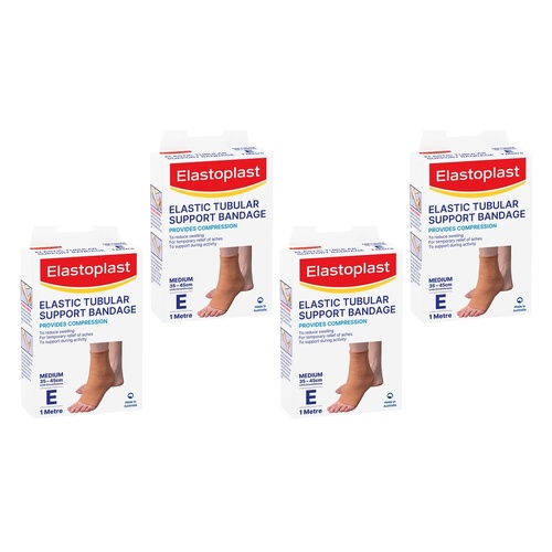 Elastoplast Elastic Tubular Support Bandage Medium E 1 Metre Pack of 4