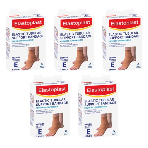 Elastoplast Elastic Tubular Support Bandage Medium E 1 Metre Pack of 5