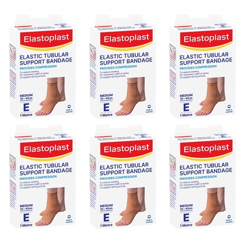 Elastoplast Elastic Tubular Support Bandage Medium E 1 Metre Pack of 6