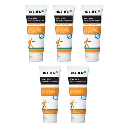 Brauer Arnicaeze Joint & Muscle Cream, 100g Pack of 5