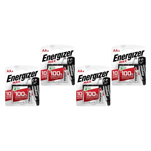 Energizer Max AA Alkaline Batteries 4 Pack Bundle of 4