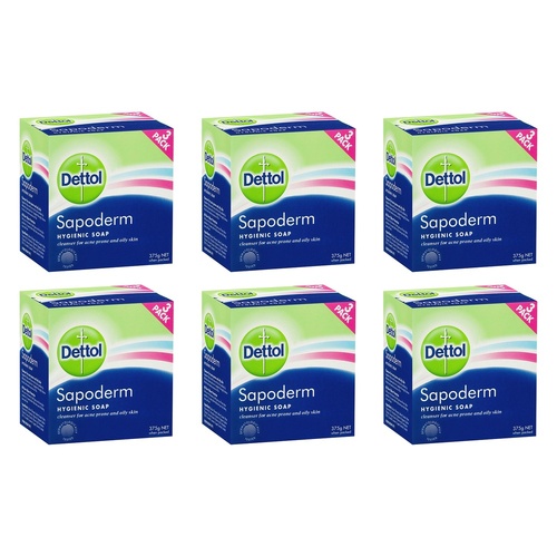 Dettol Medicated Soap 3 Pack Bundle of 6