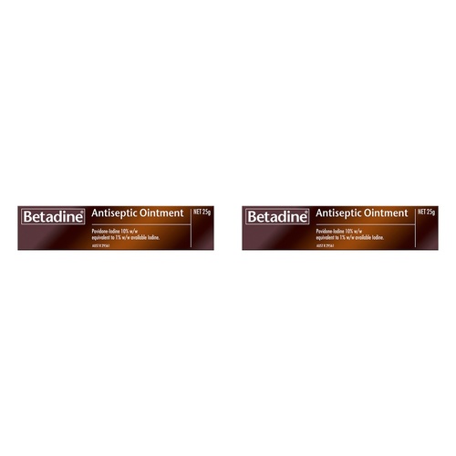 Betadine Antiseptic Ointment 25g x 4 Bundle of 2