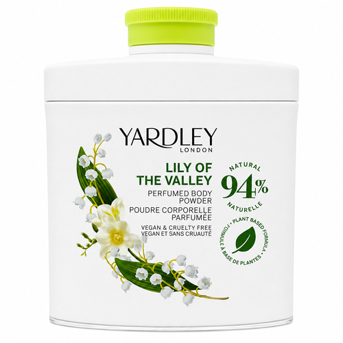 Yardley Lily of the Valley Body Powder 50g Vegan Plant Based Skin Care