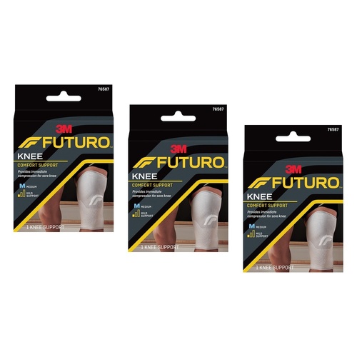 Futuro Comfort Knee Support Medium Pack of 3