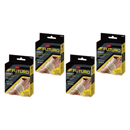 Futuro Wrist Support Strap Adjustable Beige Pack of 4