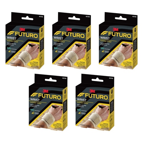 Futuro Wrist Support Strap Adjustable Beige Pack of 5