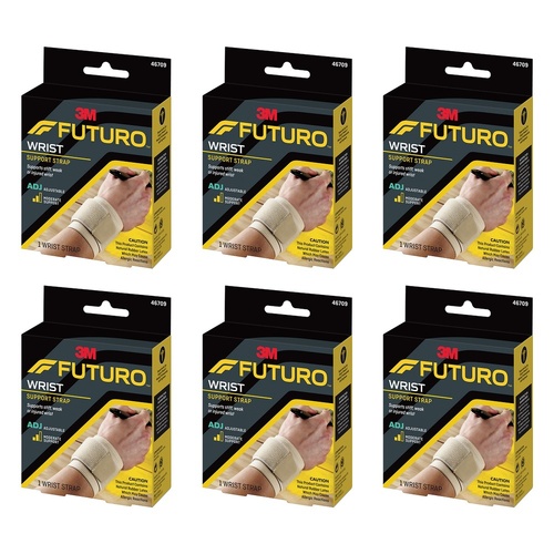 Futuro Wrist Support Strap Adjustable Beige Pack of 6
