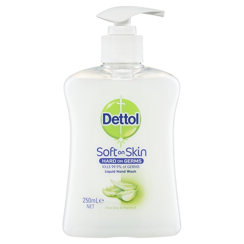 Dettol Antibacterial Liquid Hand Wash Pump Aloe Vera & Vitamin E 250mL