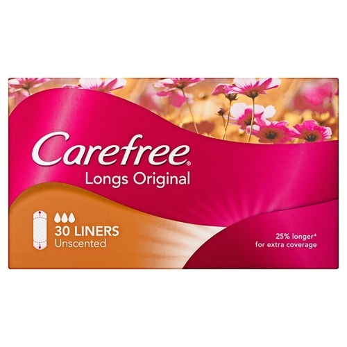 Carefree Longs Original Liners 30 Pack x 4