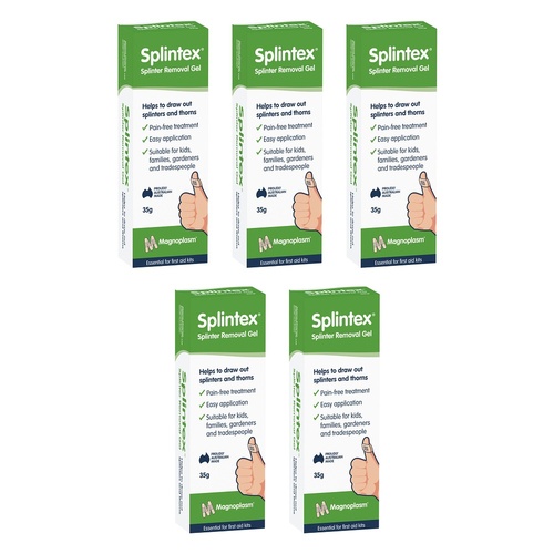 Magnoplasm Splintex Splinter Removal Gel 35g Pack of 5