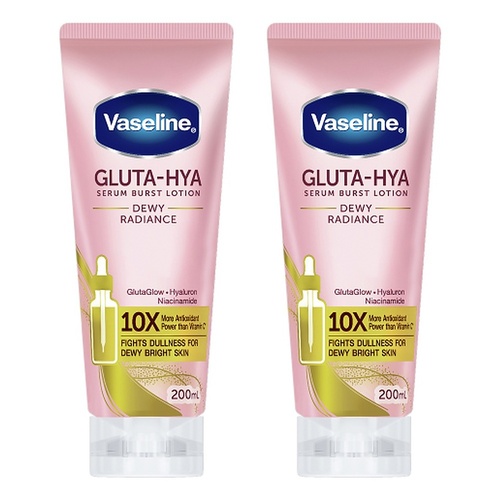 Vaseline Gluta Hya Dewy Radiance Body Lotion 200mL Pack of 2